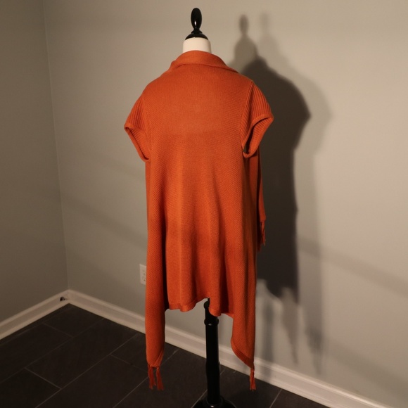 Willie Smith - Burnt Orange - Fringed Knitted Vest - Picture 4 of 6